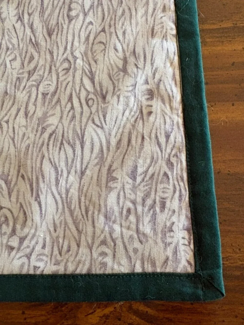 Handmade Vibrant Floral Table Runner, Log Cabin Cottagecore Patchwork Design